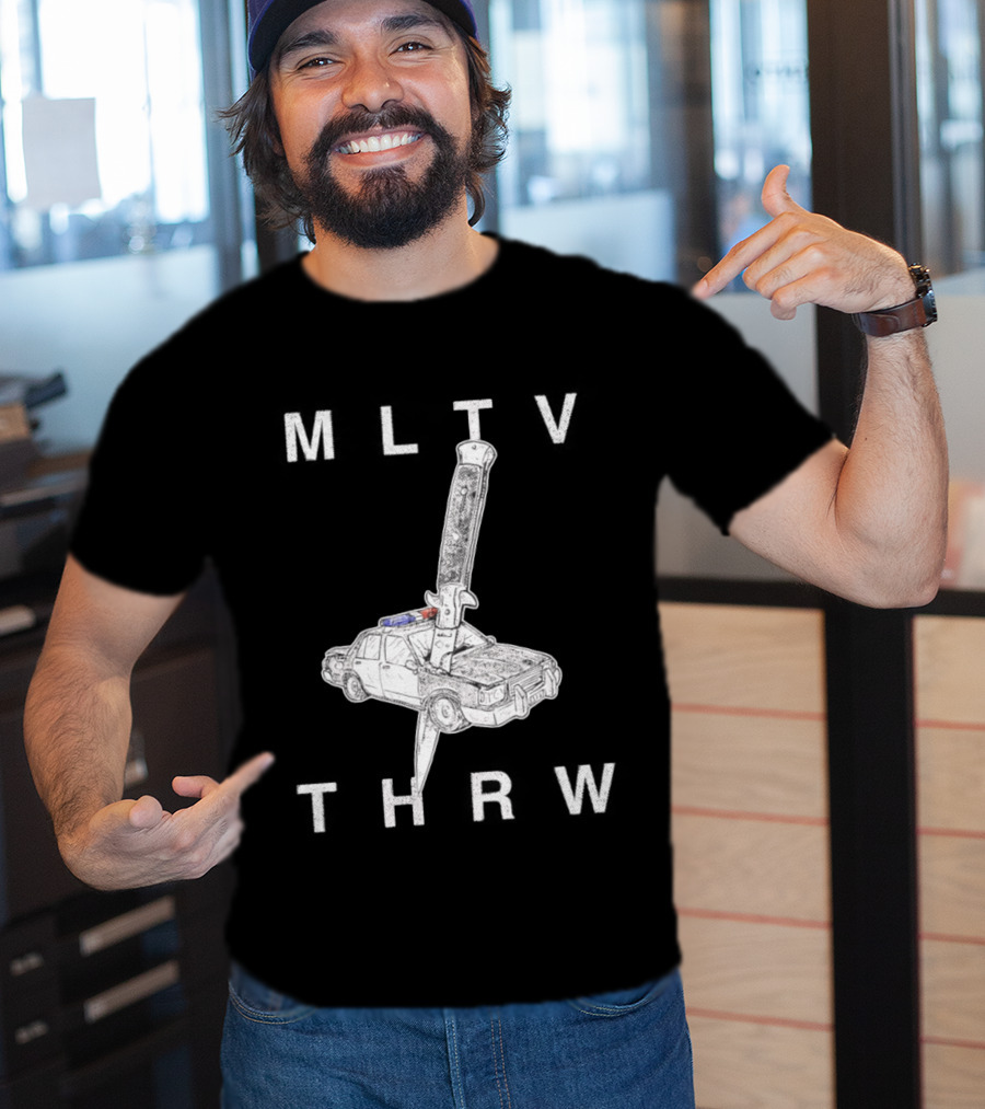 MLTV THRW Police Car Knife Punk T-Shirt