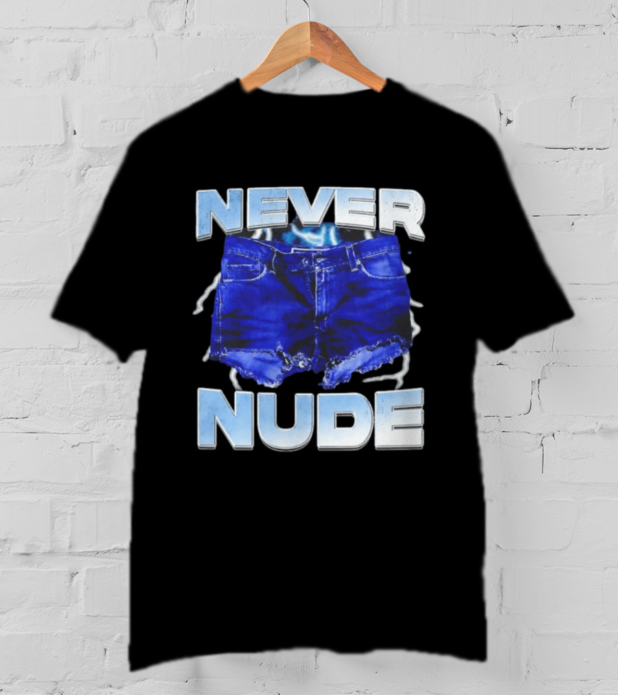 Never Nude Tobias Funke Denim Shorts Meme T-Shirt