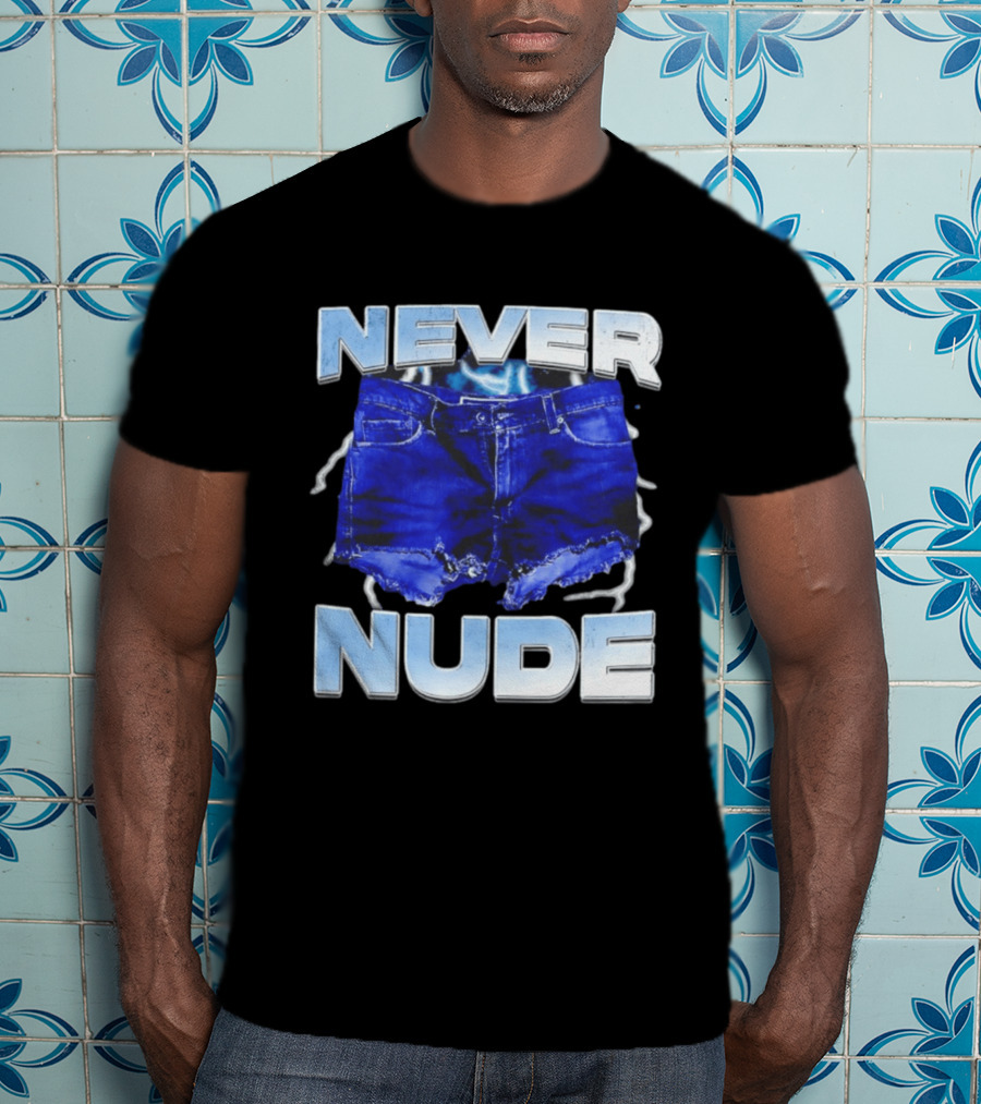 Never Nude Tobias Funke Denim Shorts Meme T-Shirt