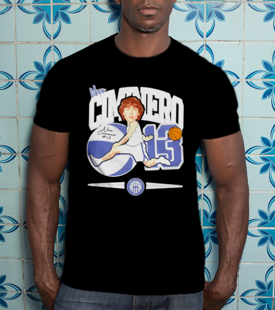 Nico Ciminero 13 Basketball Caricature Marietta College Athletics T-Shirt