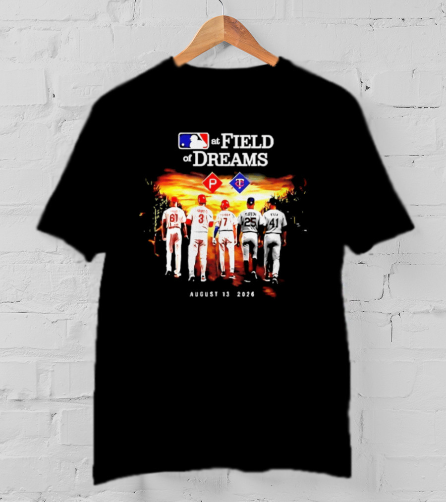 MLB Field Of Dreams Pittsburgh Pirates Vs Minnesota Twins August 13 2026 T-Shirt