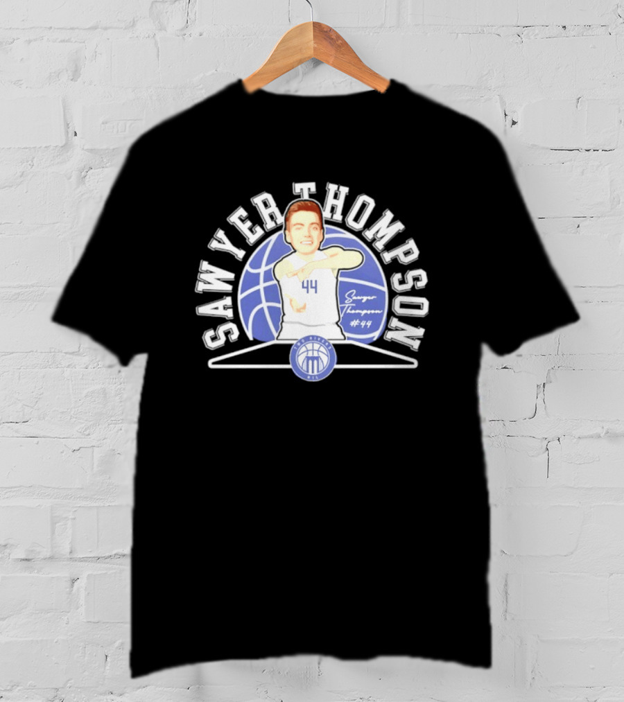 Sawyer Thompson 44 Marietta College Athletics Basketball Player Caricature T-Shirt