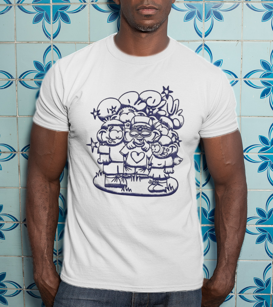 5 Ans En Famille Amis Dessin Célébration T-Shirt