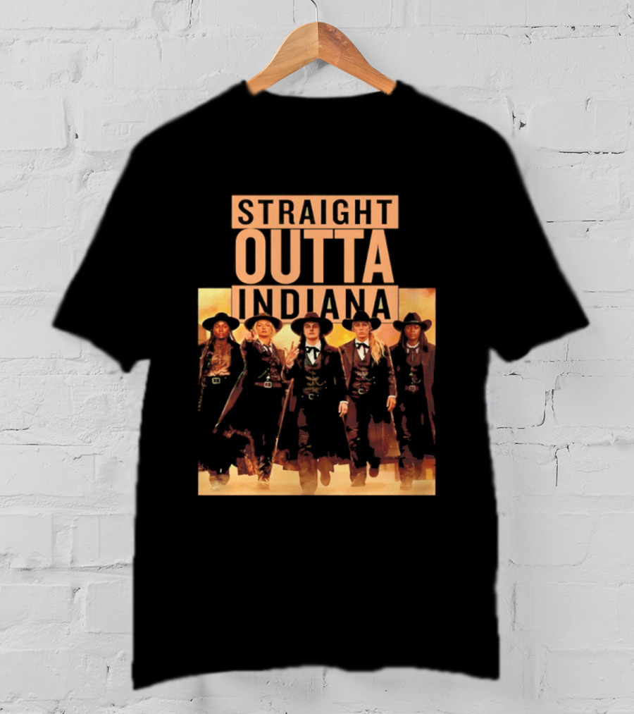 Straight Outta Indiana Fever Women's Basketball Feverstone Western T-Shirt