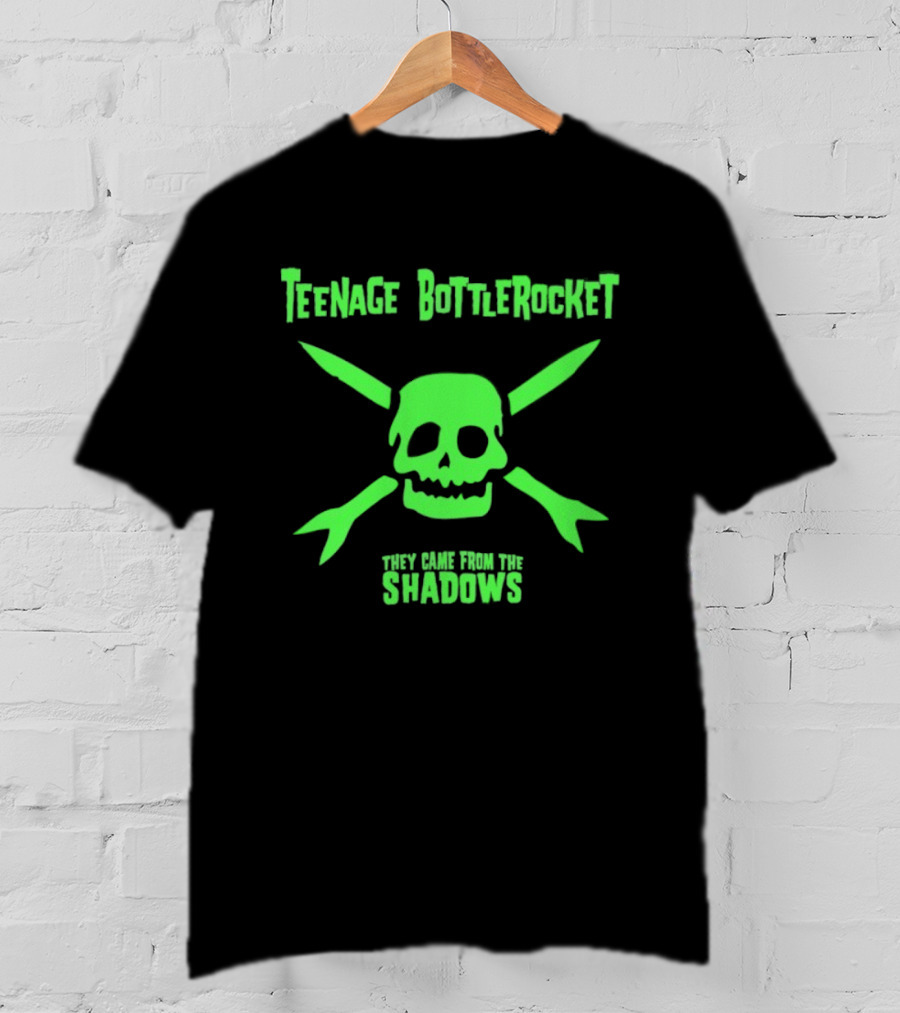 Teenage Bottlerocket Neon Skull Crossbones They Came From The Shadows T-Shirt