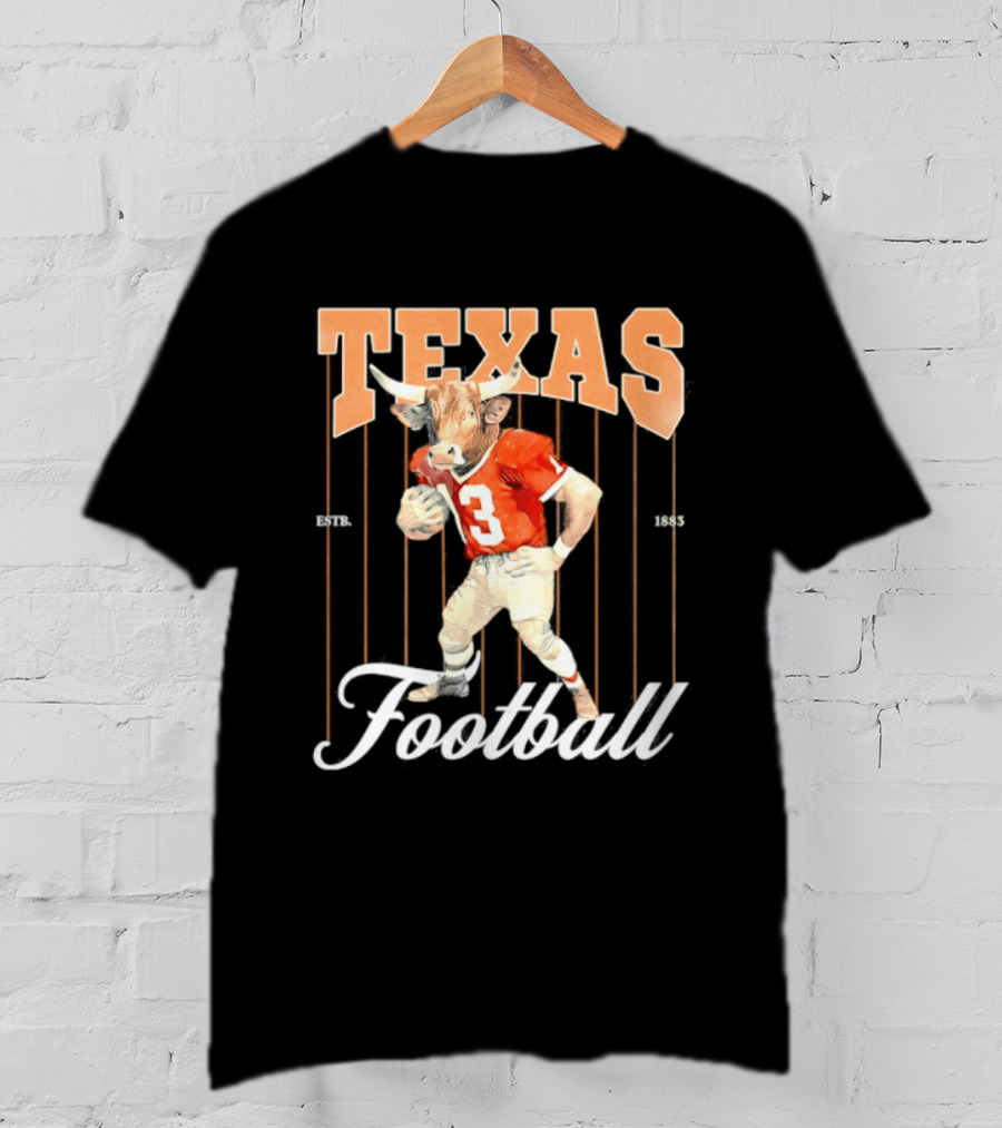 Texas Football Longhorns Estb 1883 Retro Player Jersey T-Shirt