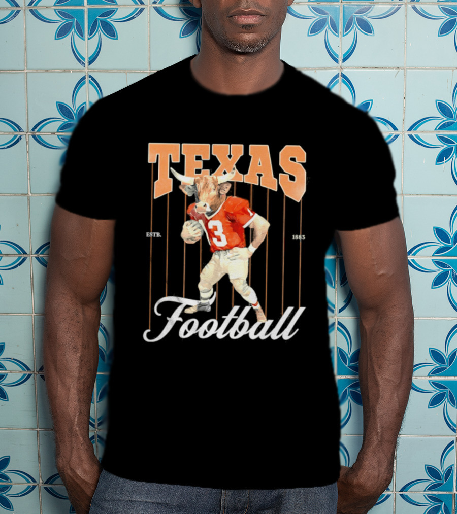 Texas Football Longhorns Estb 1883 Retro Player Jersey T-Shirt