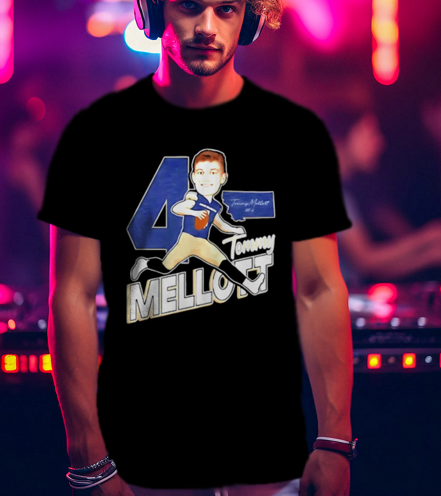 Tommy Mellott 4 Montana State Bobcats Caricature T-Shirt