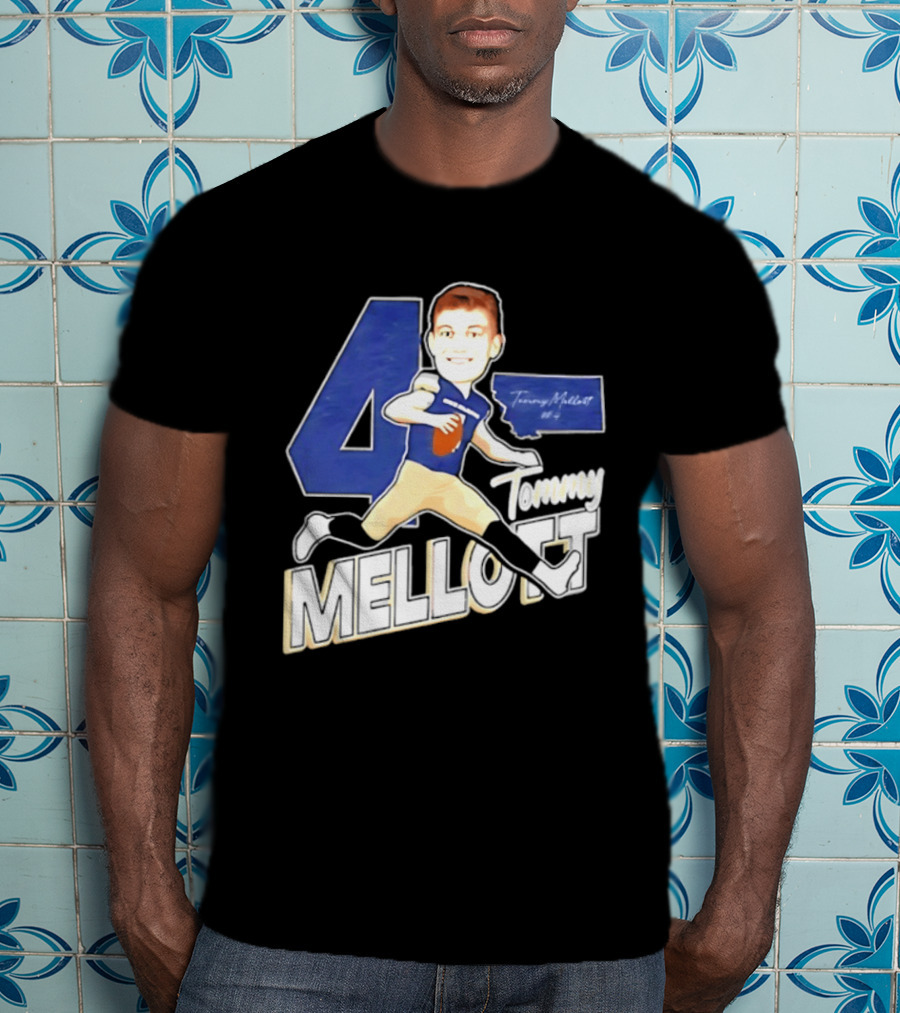Tommy Mellott 4 Montana State Bobcats Caricature T-Shirt