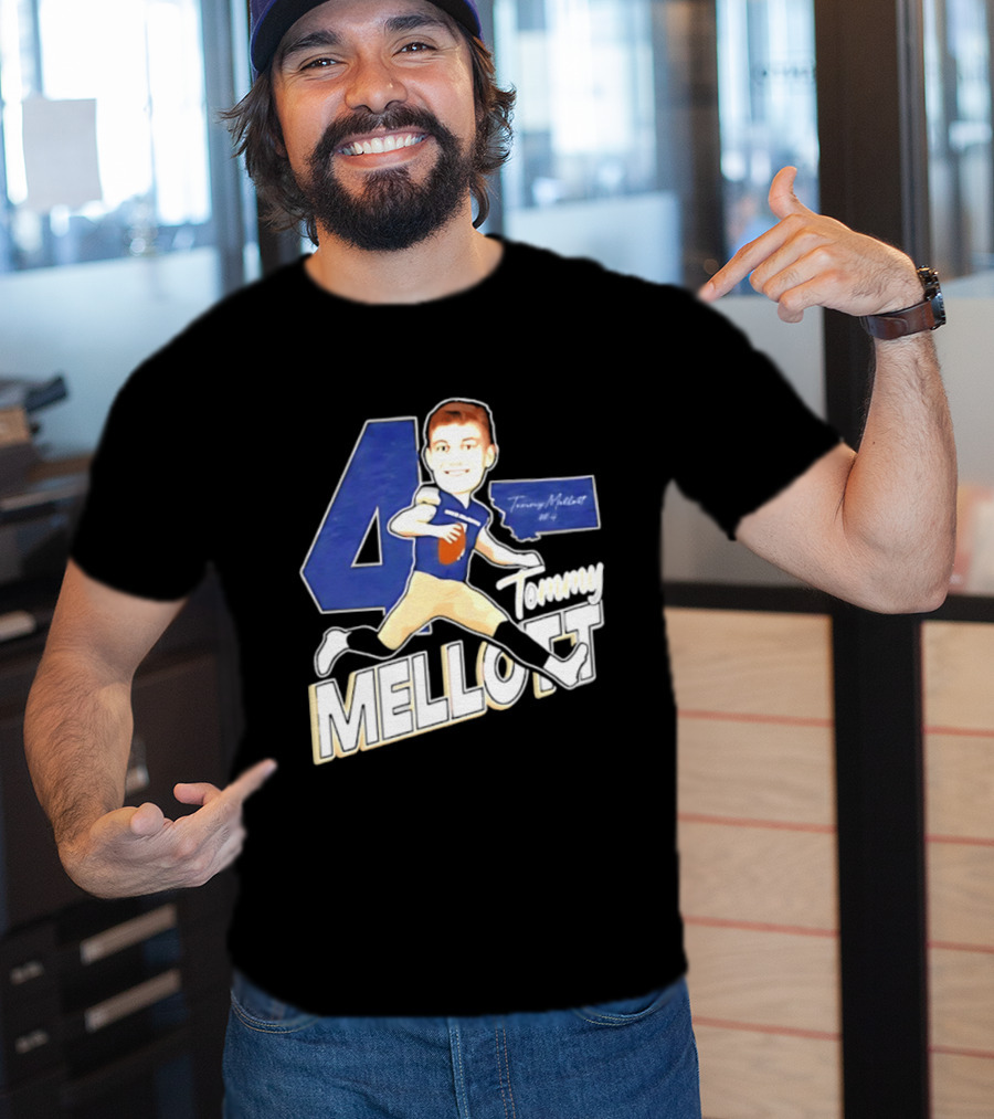 Tommy Mellott 4 Montana State Bobcats Caricature T-Shirt