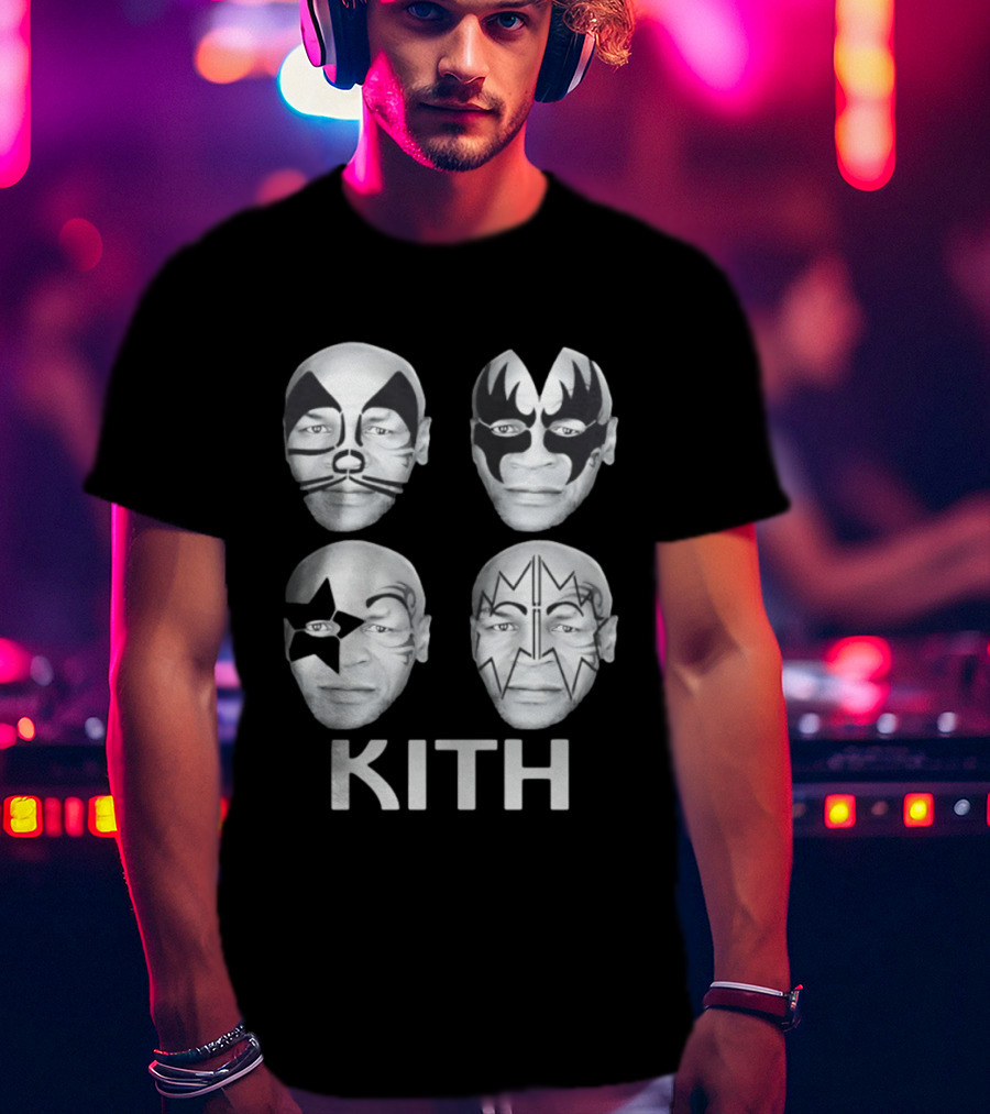 Kith Mike Tyson Kiss Band Face Paint Mashup Collection T-Shirt