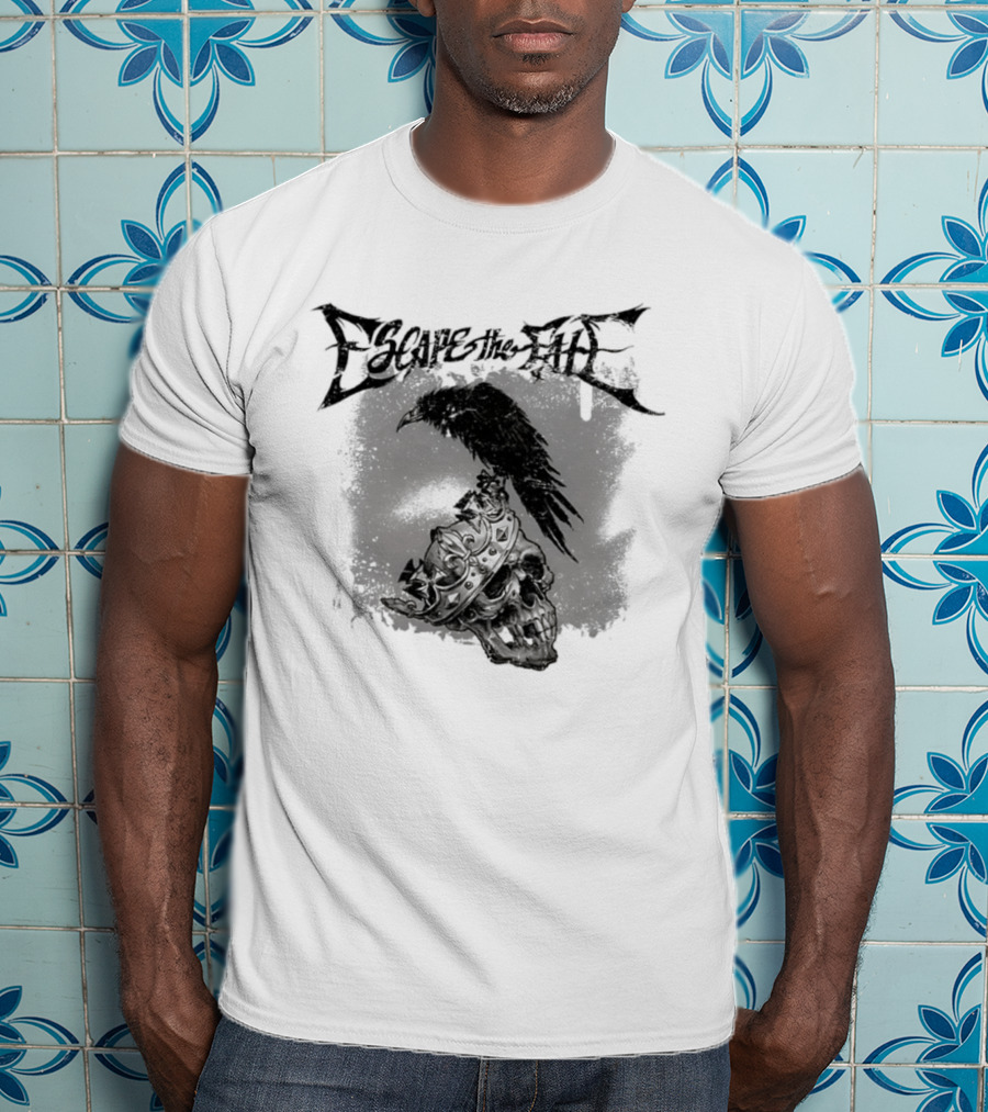Escape The Fate Skull Crown Raven Post Hardcore T-Shirt