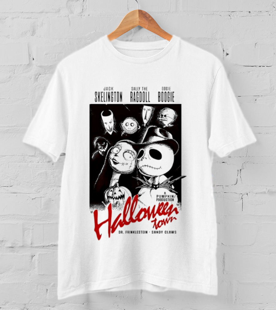 Halloween Town Jack Skellington Sally The Ragdoll Oogie Boogie Dr. Finkelstein Sandy Claws T-Shirt