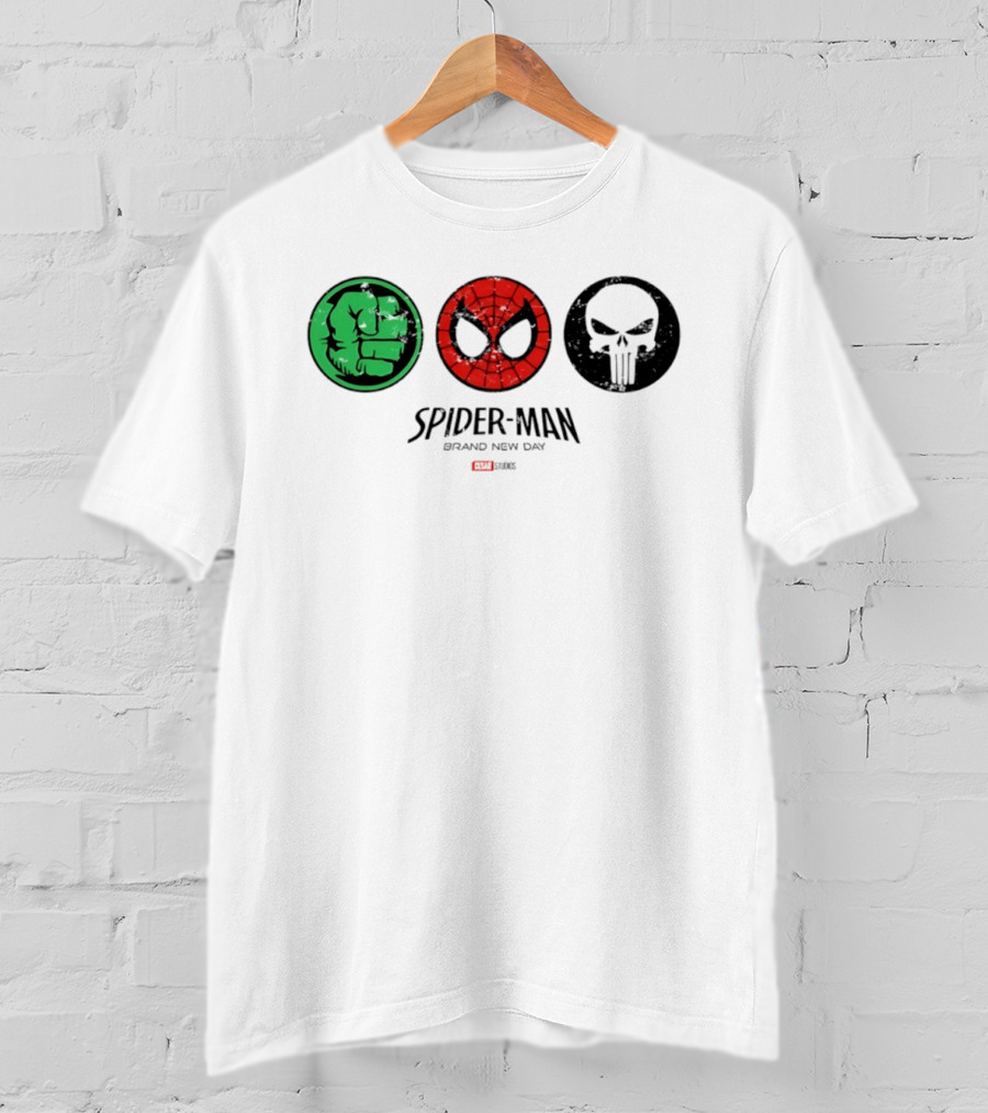 Hulk Spider Man Punisher Marvel Brand New Day T-Shirt