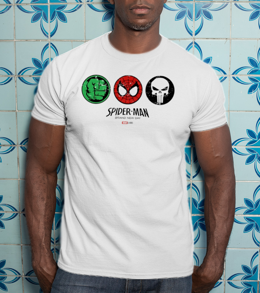 Hulk Spider Man Punisher Marvel Brand New Day T-Shirt