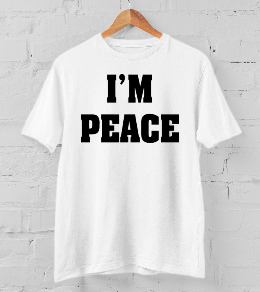 I'M PEACE Statement Black T-Shirt
