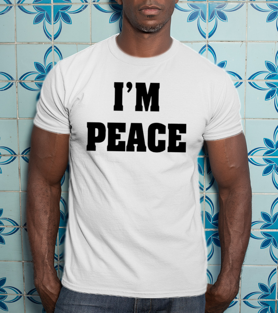 I'M PEACE Statement Black T-Shirt