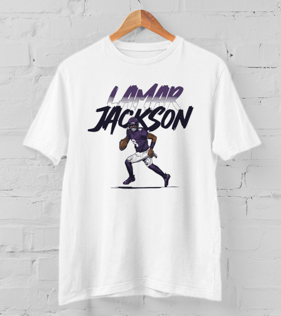 Lamar Jackson 8 Baltimore Ravens Football 2026 T-Shirt
