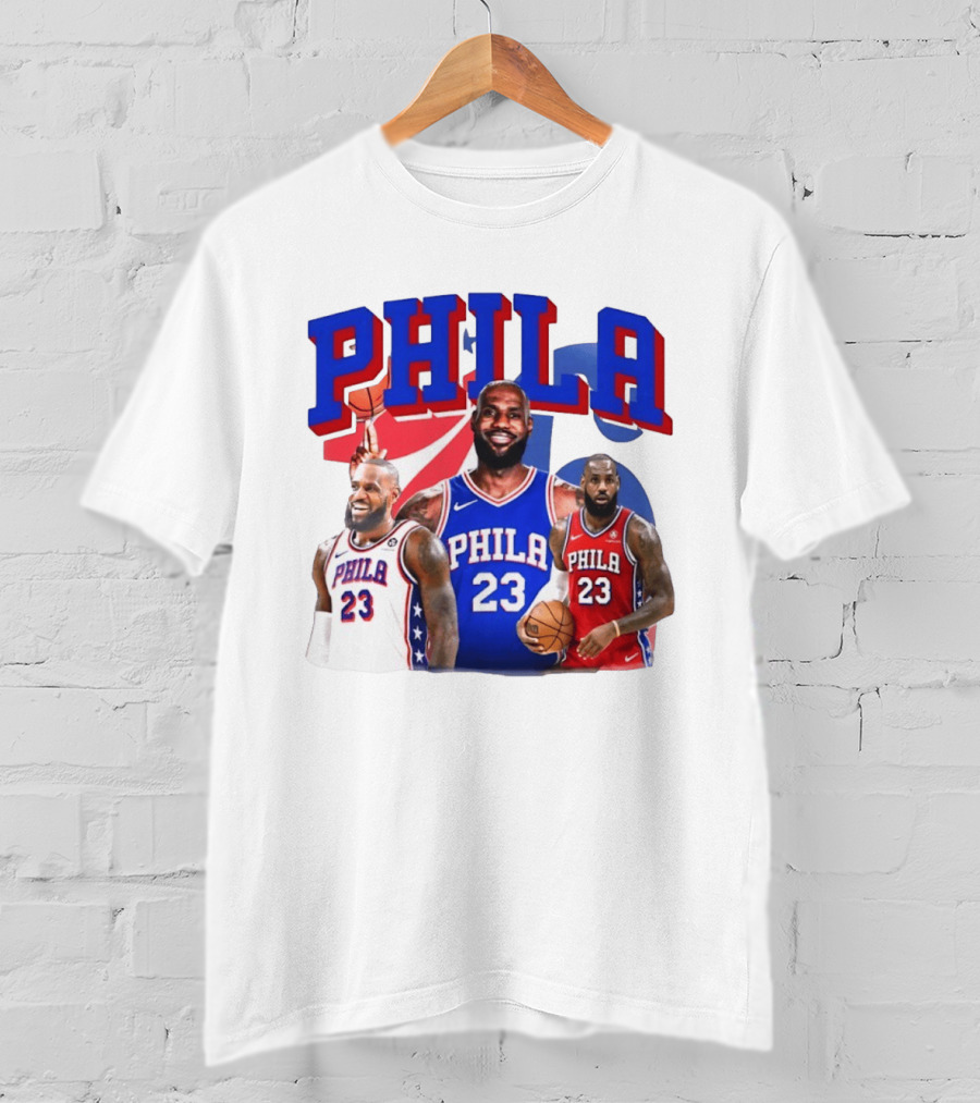 LeBron James Phila 23 Philadelphia Basketball T-Shirt