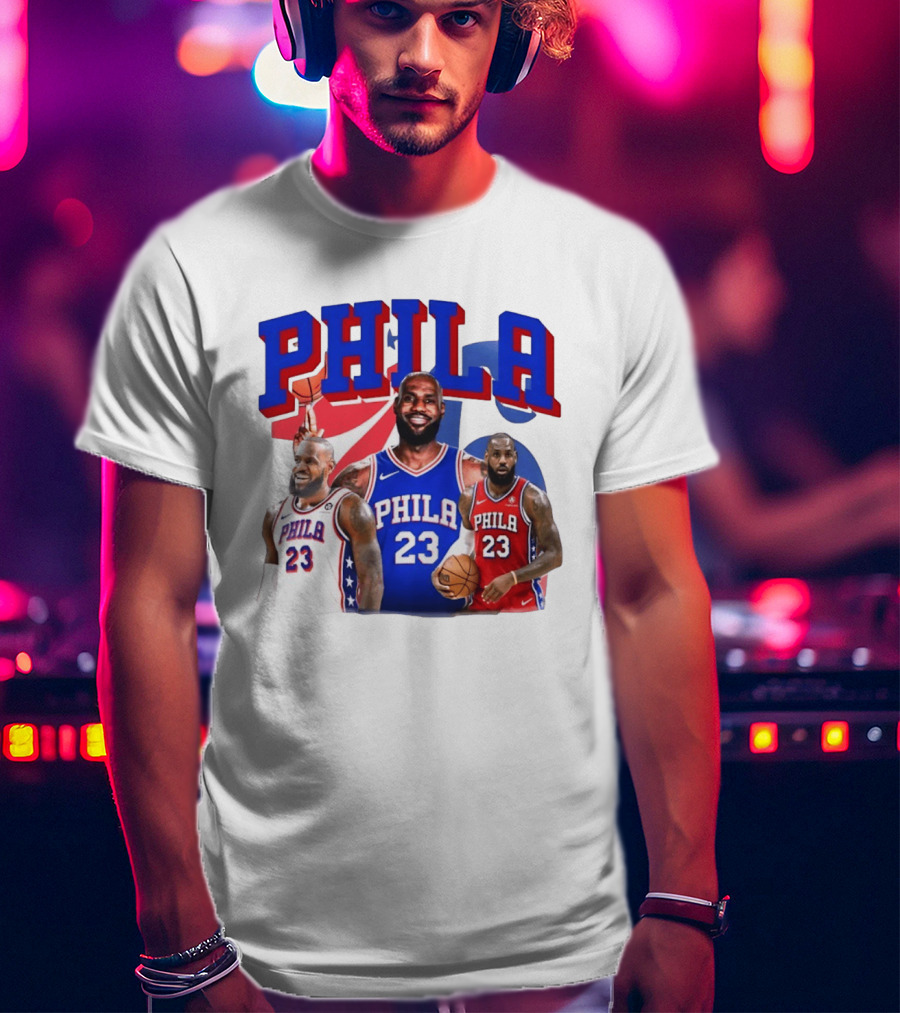 LeBron James Phila 23 Philadelphia Basketball T-Shirt