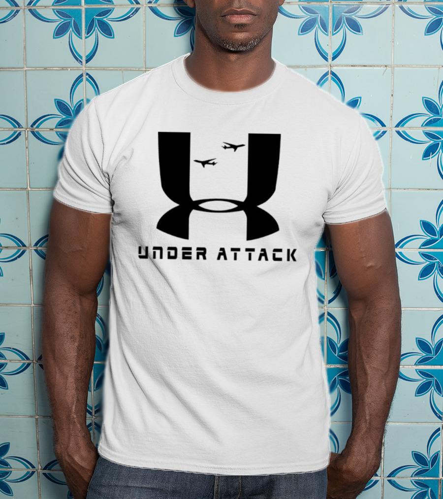 Under Attack Parody Logo With Airplanes T-Shirt