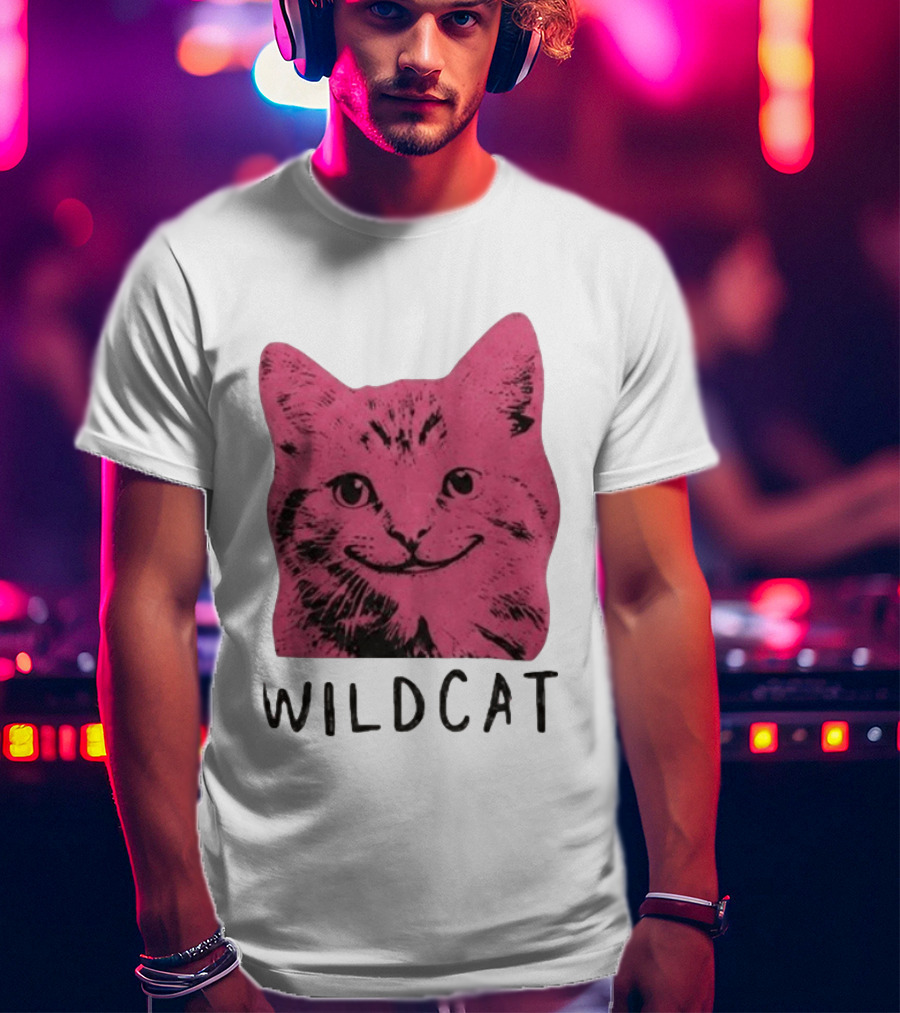 Wildcat Pink Cat Feline Animal T-Shirt