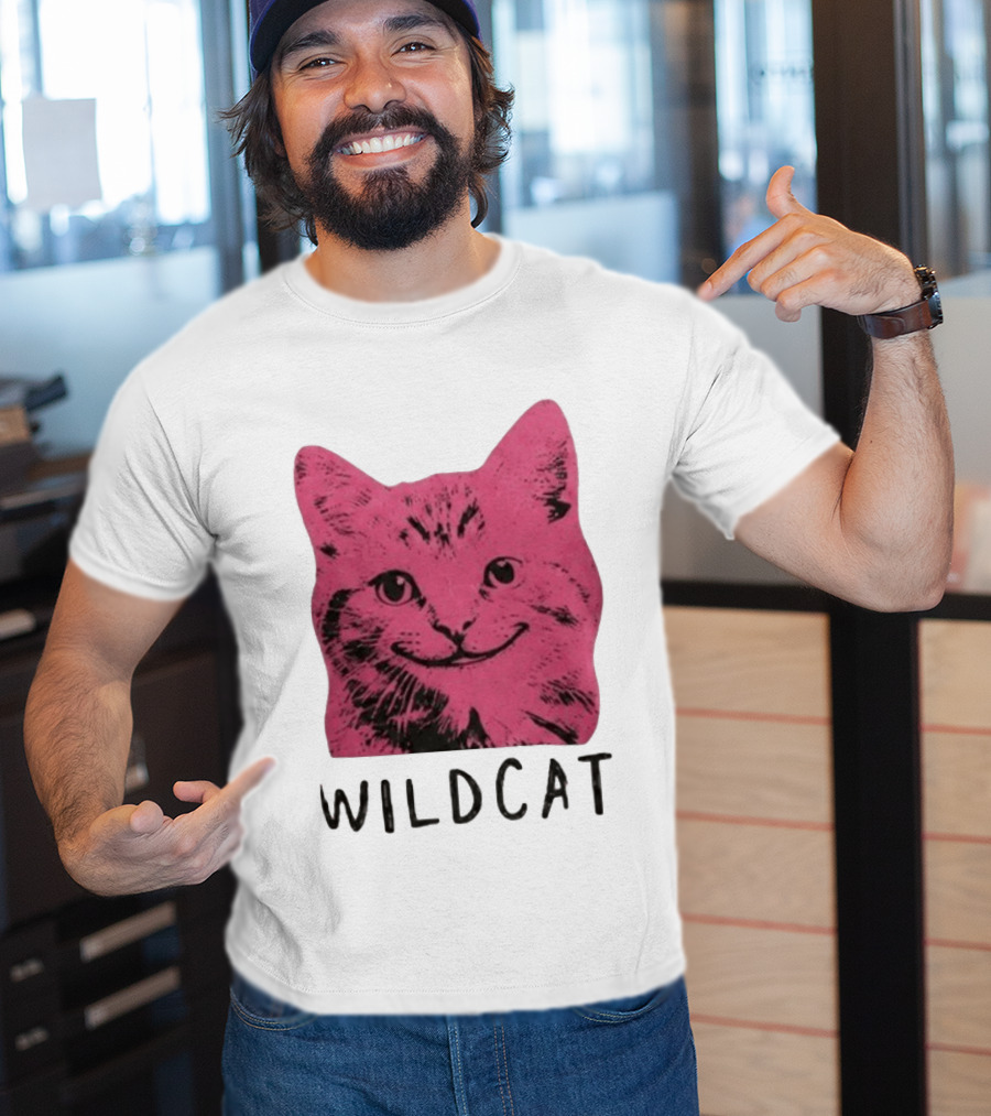 Wildcat Pink Cat Feline Animal T-Shirt