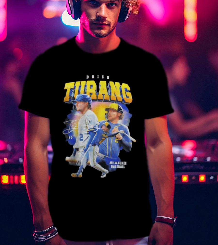 Brice Turang Milwaukee Brewers Baseball #2 T-Shirt