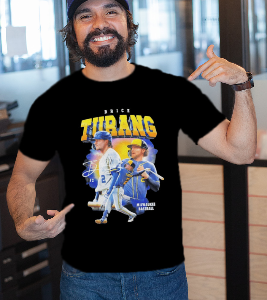 Brice Turang Milwaukee Brewers Baseball #2 T-Shirt