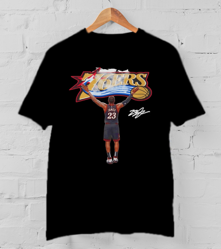 Philadelphia Sixers 76ers LeBron James Crossover Chalk Toss T-Shirt
