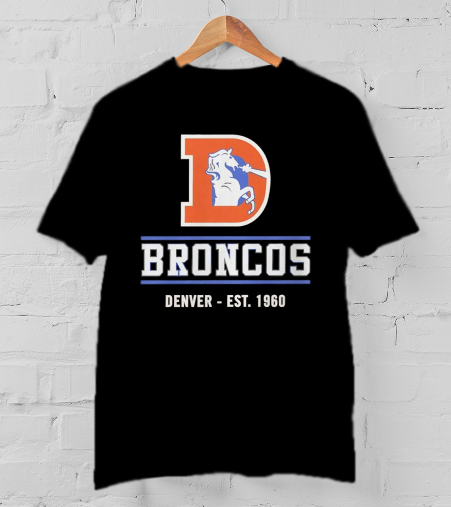 Denver Broncos D Logo Vintage Est 1960 Retro Team Spirit T-Shirt