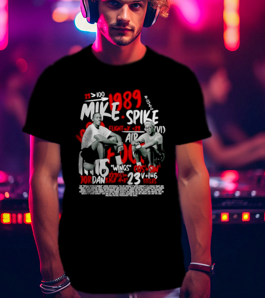 1989 Mike Spike Air Mars 100 Points 23 Wins 1.16 DAN Horsepower Basketball T-Shirt