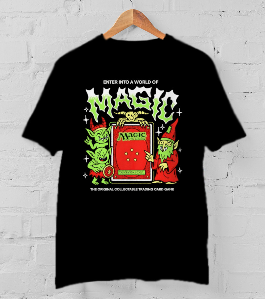 Enter Into A World Of Magic The Gathering Deckmaster Original Collectible Trading Card Game T-Shirt