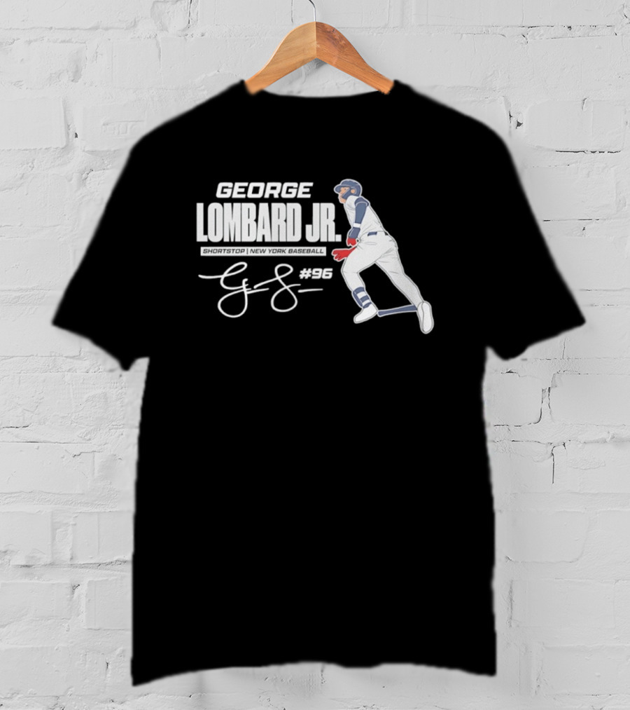 George Lombard Jr 96 New York Yankees MLB 2026 Baseball Player Series T-Shirt