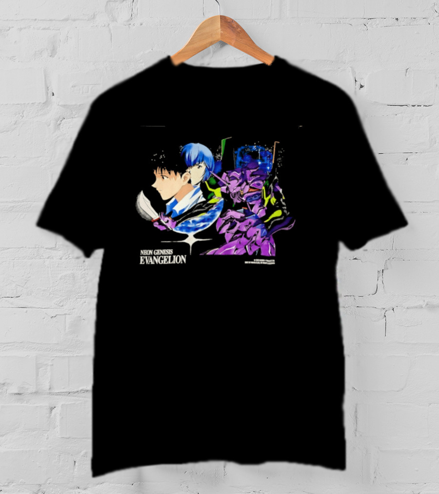 Neon Genesis Evangelion Shinji Ikari Rei Ayanami Eva Unit 01 Anime Iconic Characters T-Shirt