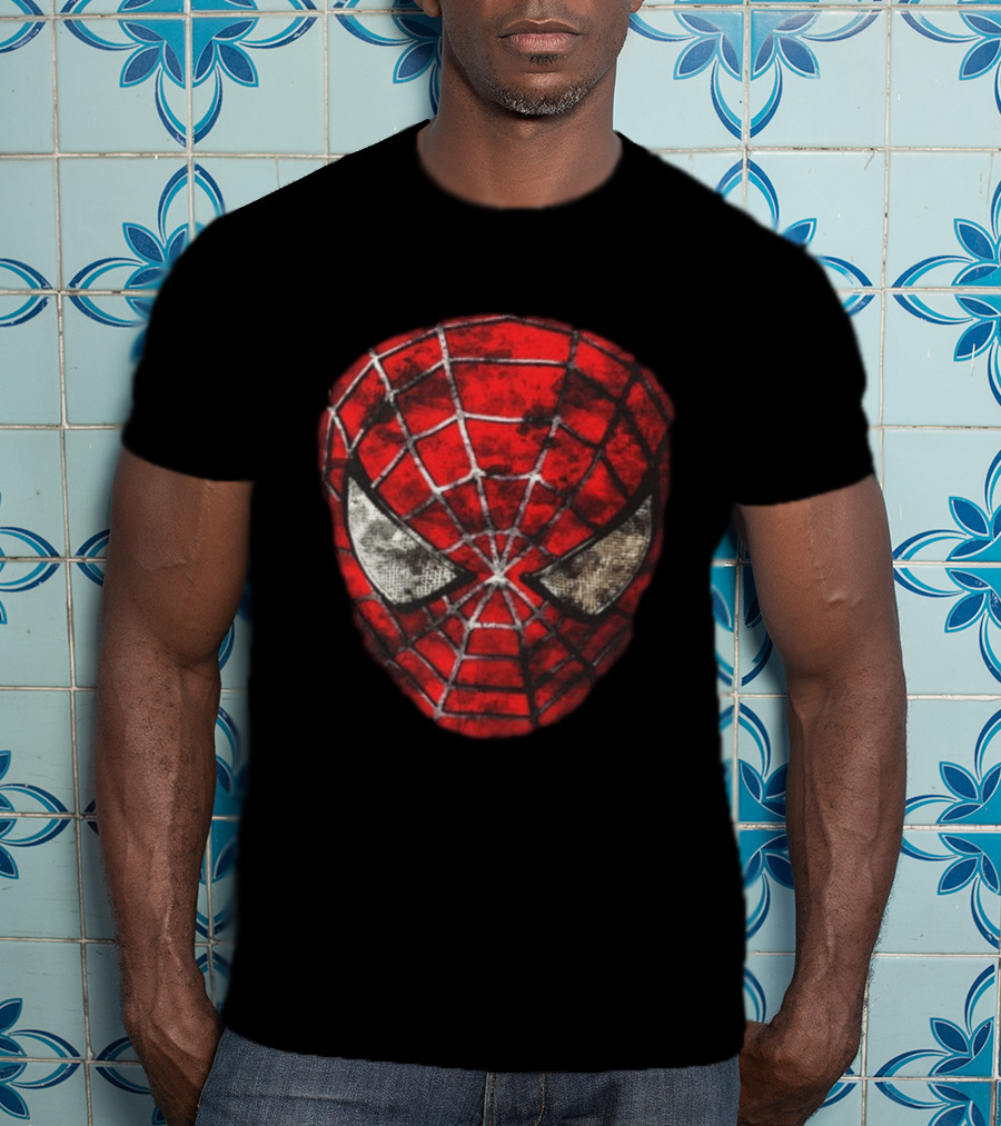 Spider Man 2 With Great Power Comes Great Responsibility Two Sided Iconic Mask T-Shirt
