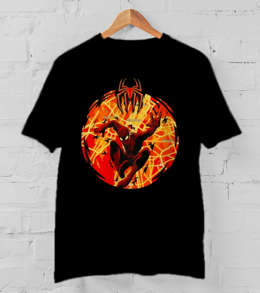 Spider Man Marvel Manhattan Map New York City Comics T-Shirt