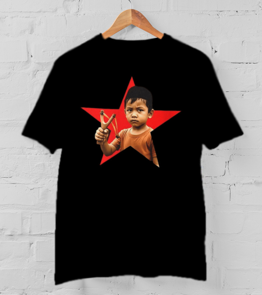 Kid Silop Goblog Anjing Loba Waduk Red Star Sling Shot 2 Sided T-Shirt