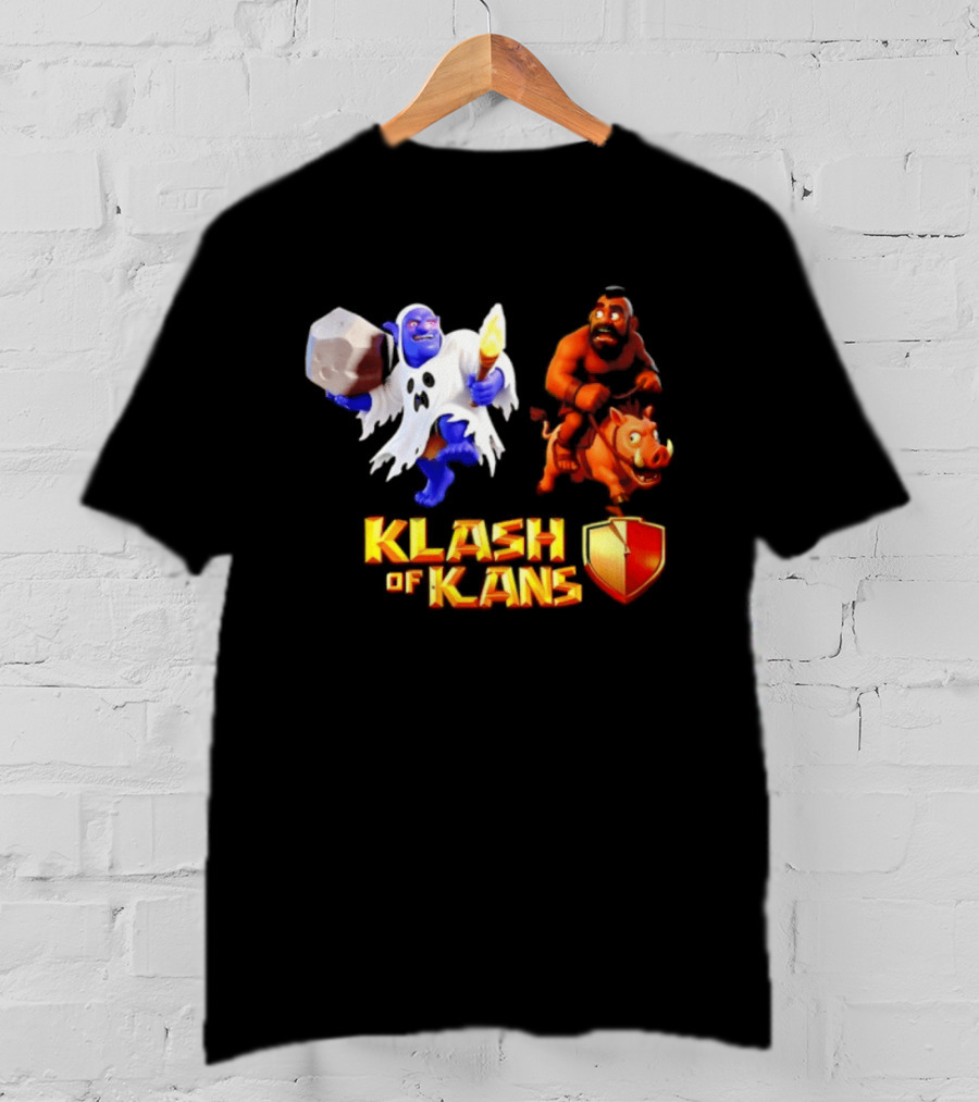 Klash Of Kans Clash Of Clans Mobile Game Barbarian Giant Characters T-Shirt