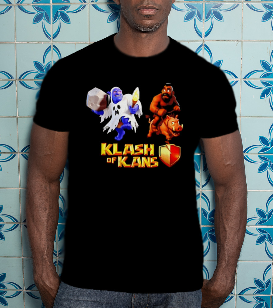 Klash Of Kans Clash Of Clans Mobile Game Barbarian Giant Characters T-Shirt