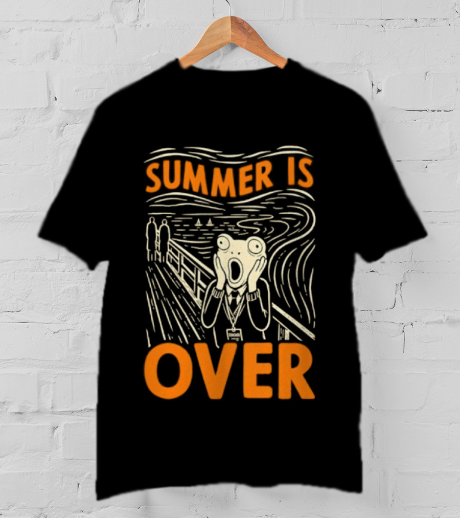 Summer Is Over Frog The Scream Teacher Art Print T-Shirt