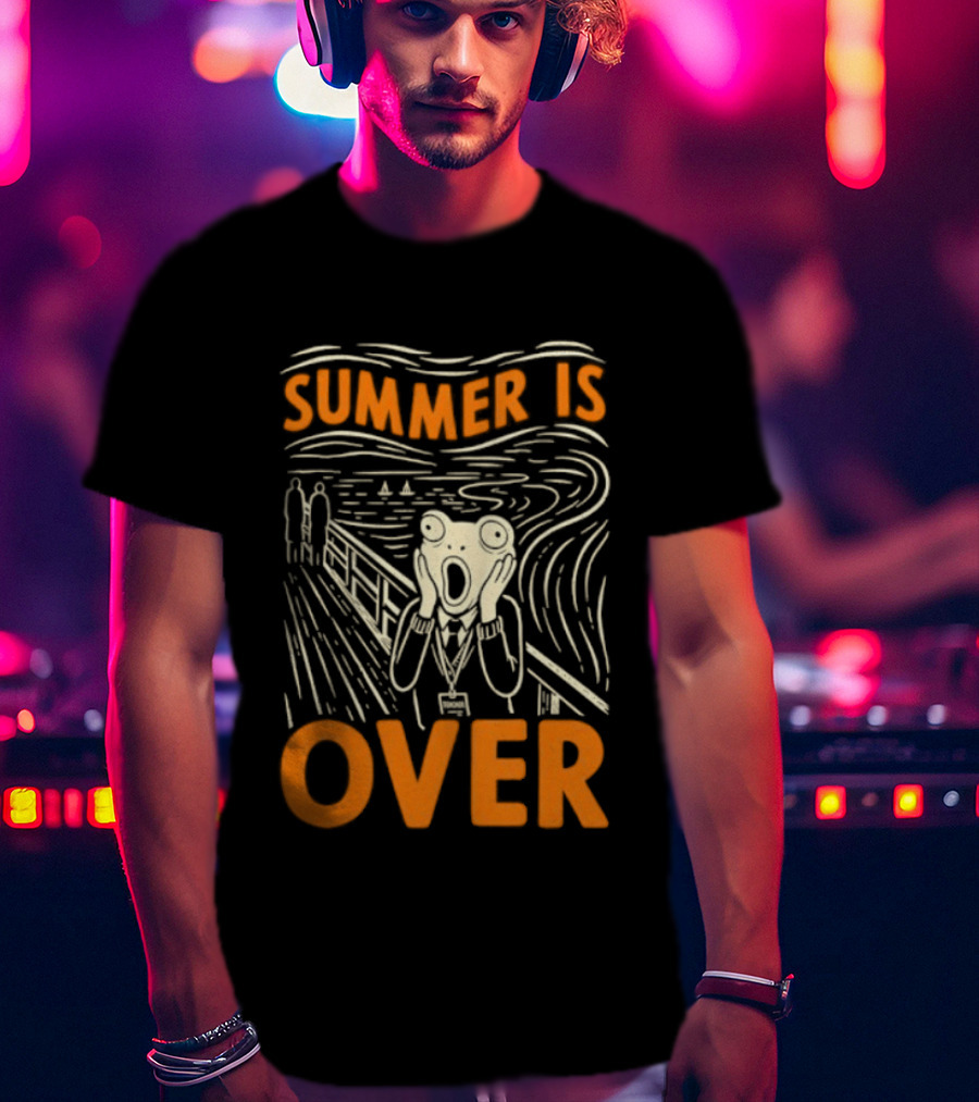 Summer Is Over Frog The Scream Teacher Art Print T-Shirt