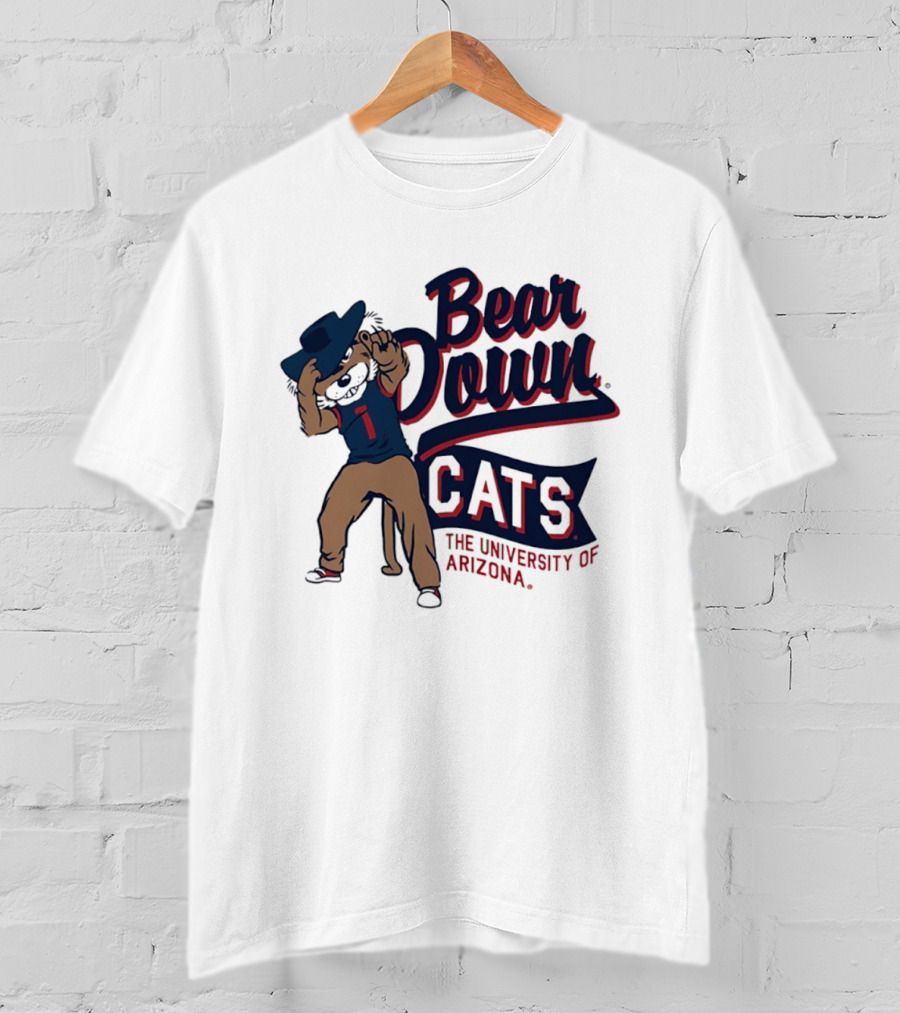 Bear Down Cats University Of Arizona Wildcat Spirit T-Shirt