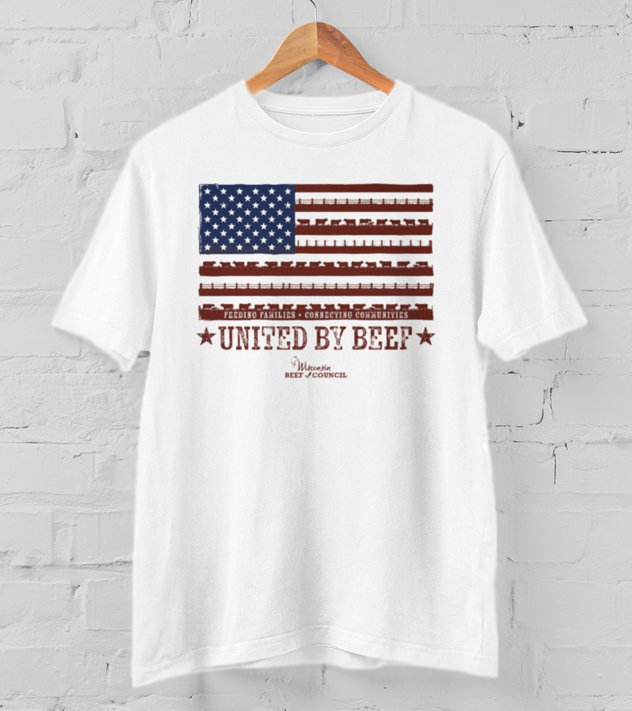 United By Beef Minnesota Beef Council American Flag Stars And Stripes T-Shirt