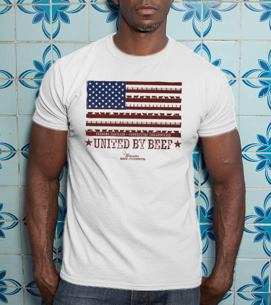 United By Beef Minnesota Beef Council American Flag Stars And Stripes T-Shirt
