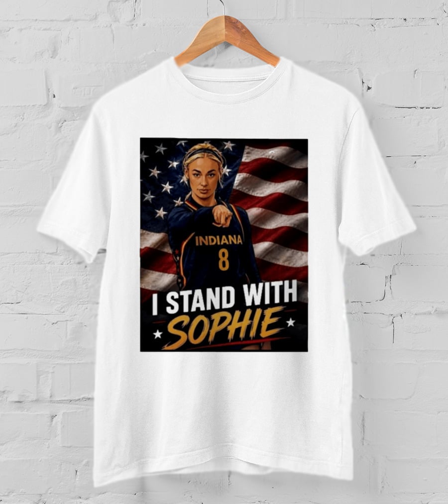 I Stand With Sophie Cunningham Indiana 8 American Flag T-Shirt
