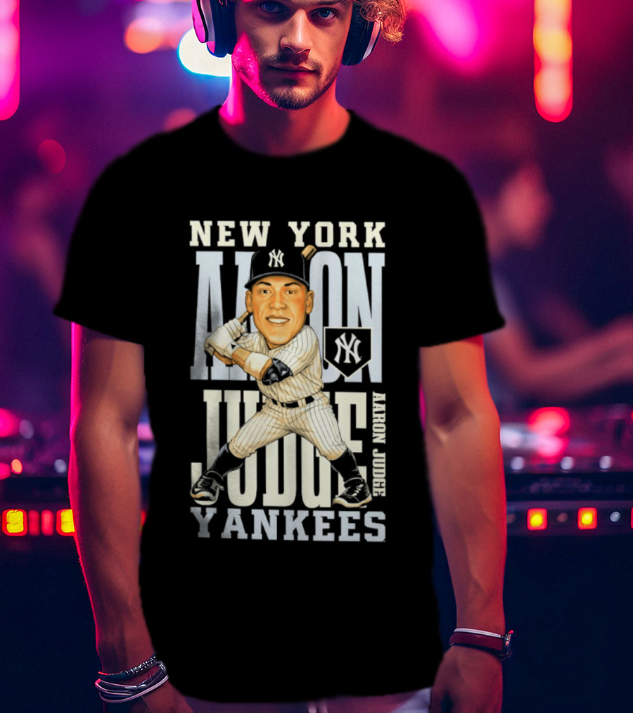 New York Yankees Aaron Judge Baseball Caricature Yankees T-Shirt