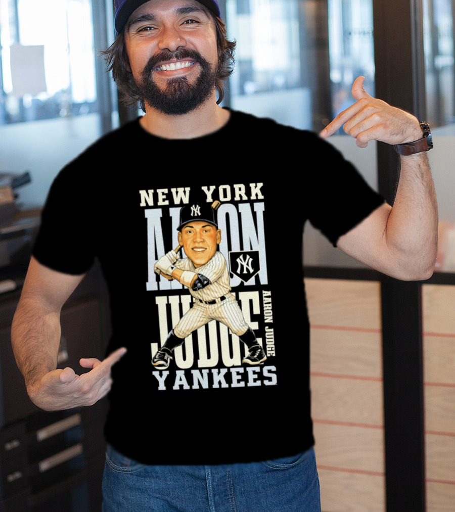 New York Yankees Aaron Judge Baseball Caricature Yankees T-Shirt