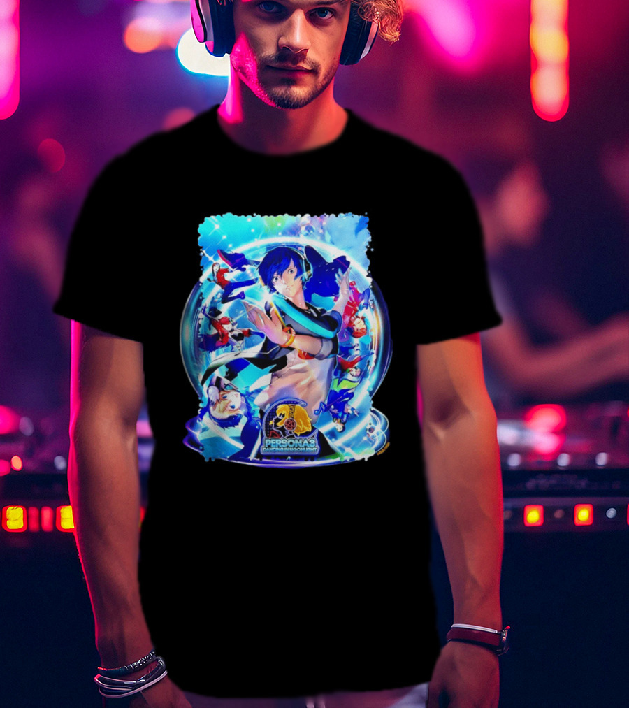 Persona 3 Dancing In Moonlight ATLUS Colorful Character Collage T-Shirt