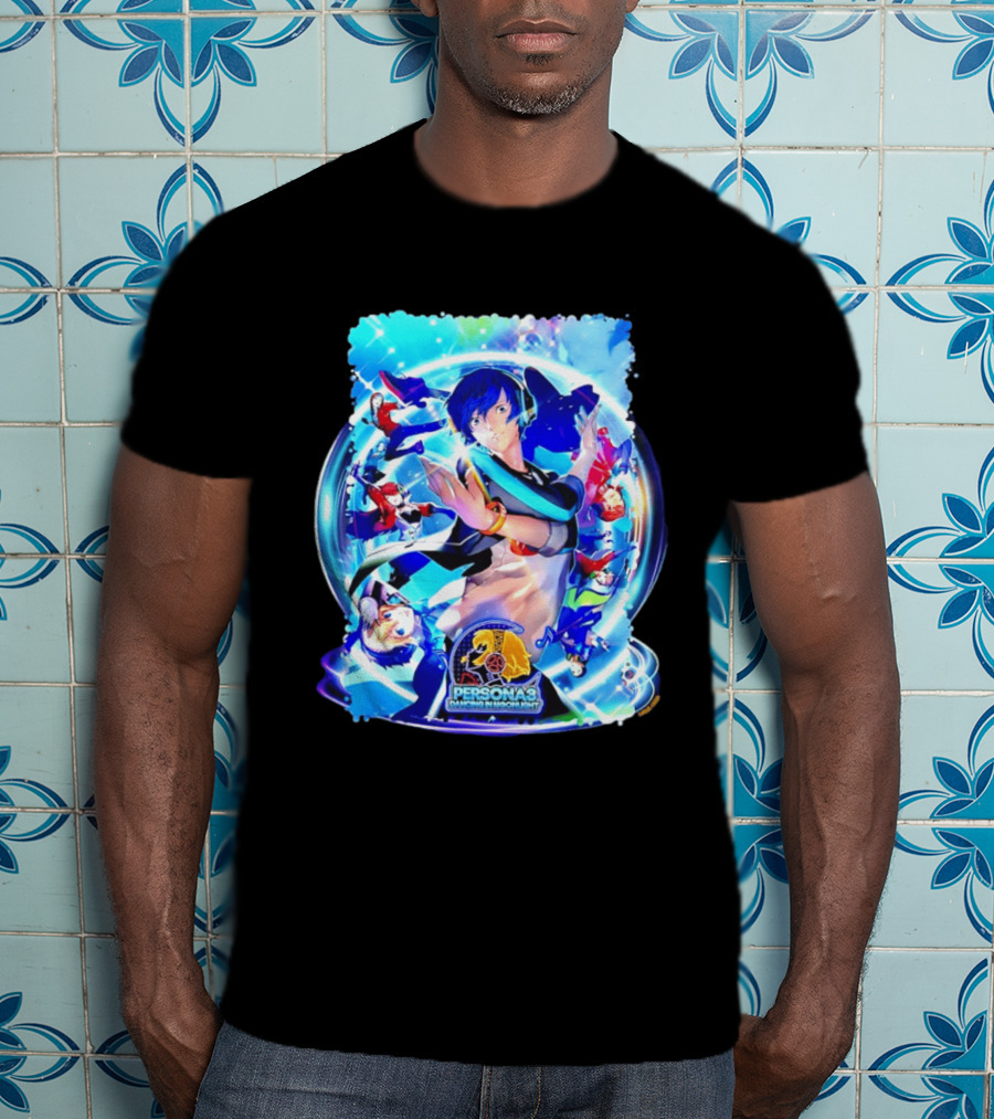 Persona 3 Dancing In Moonlight ATLUS Colorful Character Collage T-Shirt